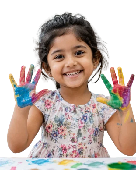 Happy child ready to join daycare